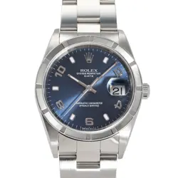 ROLEX OYSTER PERPETUAL DATE 15210 BLUE DIAL WATCH
