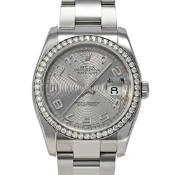 ROLEX DATEJUST 36 116244 SILVER/ARABIC DIAL WATCH