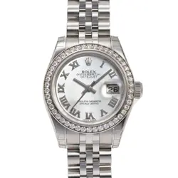 ROLEX DATEJUST 26 179384NR WHITE ROME DIAL WATCH
