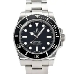 ROLEX SUBMARINER  114060 BLACK/DOT DIAL WATCH