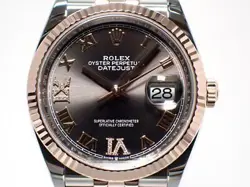 rolex Datejust 36 Slate Dial VI & IX Diamond 18KPG watch men TO167387