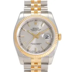ROLEX DATEJUST 36 116233 SILVER DIAL WATCH