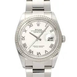 ROLEX DATEJUST 36 126234 WHITE ROME DIAL WATCH