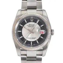 ROLEX DATEJUST 36 116234 SILVER / BLACK DIAL WATCH