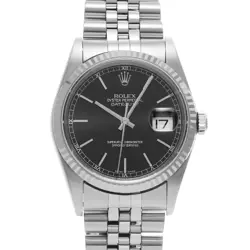 ROLEX DATEJUST 16234 BLACK WATCH 672338