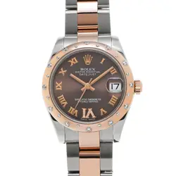ROLEX DATEJUST 31 178341 CHOCOLATE BROWN/DIAMOND WATCH 672343
