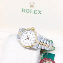 ROLEX 26MM 18K HALF YELLOW GOLD SILVER JUBILEE DIAMONDS DATEJUST REF: 79173 (Y)