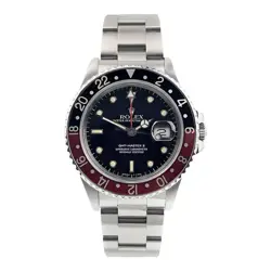 ROLEX GMT MASTER II STAINLESS STEEL BLACK DIAL 40MM AUTOMATIC MEN’S WATCH 16760