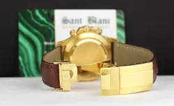 ROLEX 18kt Gold DAYTONA Leather Strap MOP Diamond Service CARD 16518 SANT BLANC