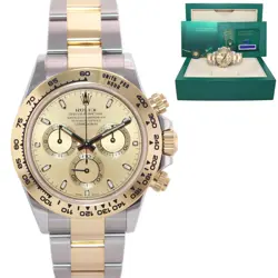 2023 NEW PAPERS ROLEX DAYTONA 116503 CHAMPAGNE CHRONO TWO TONE GOLD WATCH BOX