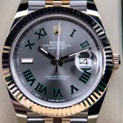 NEW 2024 ROLEX DATEJUST 41 WIMBLEDON ROSE GOLD STEEL JUBILEE FULL SET 126331