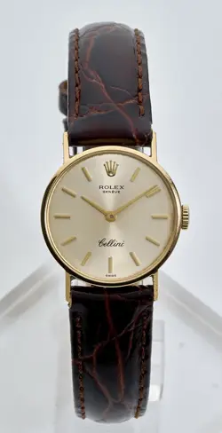 ROLEX GENÈVE CELLINI 18K SOLID GOLD 1970 REF 3810 LADIES VINTAGE WATCH, SERVICED