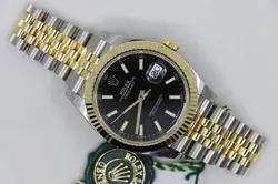 ROLEX DATEJUST 41 126333 BLACK INDEX DIAL JUBILEE BAND STICKERED YEAR 2024