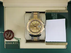 2009 ROLEX YACHT-MASTER 16623 CHAMPAGNE DIAL ENGRAVED TT OYSTER WITH PAPERS 40MM