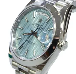 ROLEX DAY-DATE 40 PLATINUM REF: 228206 40MM ICE BLUE DIAL. 2022 FULL SET