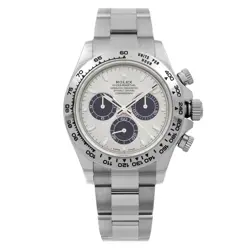 ROLEX DAYTONA 40MM 18K WHITE GOLD BLACK AND STEEL DIAL AUTOMATIC WATCH 116509