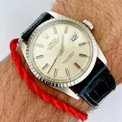 ROLEX DATEJUST 36MM STAINLESS STEEL WIDEBOY  SILVER DIAL 1603