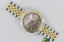 ROLEX DATEJUST 116233 BLACK MOTHER OF PEARL DIAMOND DIAL JUBILEE BAND YEAR 2017