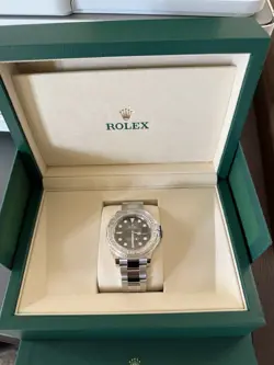 NEW MAY 2025 ROLEX YACHT-MASTER 40MM RHODIUM DIAL PLATINUM WATCH UNWORN