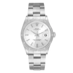 Rolex Date Engine Turned Bezel Vintage Automatic Steel Mens Watch 1501