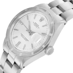 Rolex Date Engine Turned Bezel Vintage Automatic Steel Mens Watch 1501