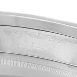 Rolex Date Engine Turned Bezel Vintage Automatic Steel Mens Watch 1501