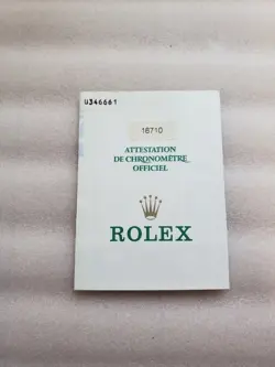 ROLEX GMT-MASTER 16710 CARD