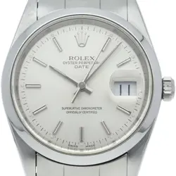 ROLEX OYSTER PERPETUAL DATE 15200(K) STAINLESS STEEL MENSWATCH SILVER USED
