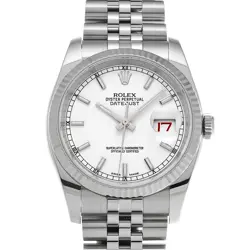 ROLEX DATEJUST 116234 WHITE WATCH 673053