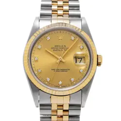 ROLEX DATEJUST 16233G CHAMPAGNE/DIAMOND WATCH 672341