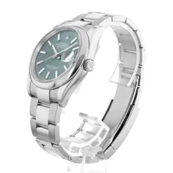 ROLEX DATEJUST 36 126200 MINT GREEN BAR 3 ROW OYSTER  79940