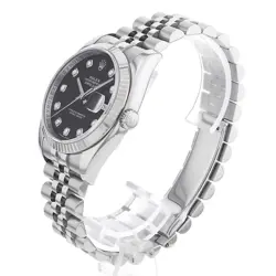 ROLEX DATEJUST 10P DIAMOND 116234G BLACK Z 79514