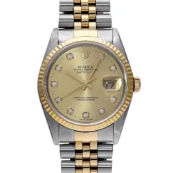 ROLEX DATEJUST 10P DIAMOND 16233G P NO. MADE AROUND 2000 /DIAMOND SELF-WINDING 3