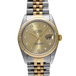 ROLEX DATEJUST 10P DIAMOND 16233G T NO. MADE AROUND 1996 /DIAMOND SELF-WINDING 4