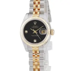 ROLEX DATEJUST 26 1791732BR NUMBER D K18YG XSS GENUINE DIAMOND ONYX USED HOUB-0