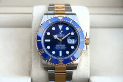 ROLEX 126613 SUBMARINER WATCH 18K/SS 41MM BLUE