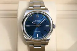 ROLEX 114300 OYSTER PERPETUAL WATCH 39MM BLUE DIAL