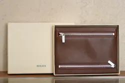 LEATHER ZIPPER POUCH ROLEX