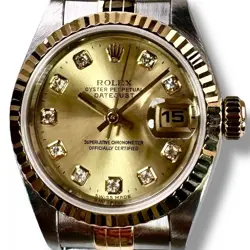 ROLEX DATEJUST 69173  CHAMPAGNE DIAMOND DIAL