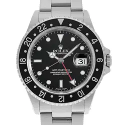 ROLEX GMT MASTER II 16710 BLACK Y NUMBER SECOND HAND MENS