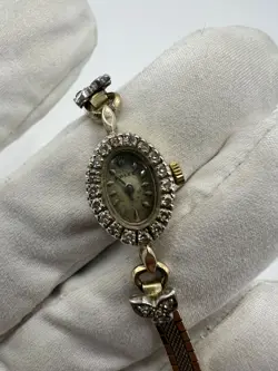 ROLEX COCKTAIL WATCH GOLD WITH DIAMONDS 1950S