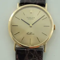 ROLEX CELLINI REF 4309 GENEVE 32MM 18K SOLID GOLD MENS MANUAL WIND 1970S RJC211