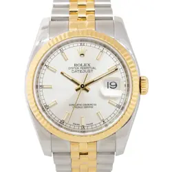 ROLEX 116233 DATEJUST TWO TONE SILVER DIAL WATCH
