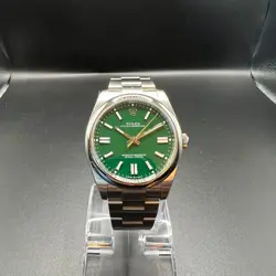 2023 NEW CARD ROLEX OYSTER PERPETUAL 124300 41MM GREEN DIAL