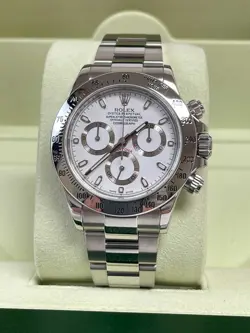 ROLEX DAYTONA 116520 WHITE APH DIAL MINT COMPLETE WARRANTY