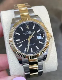 ROLEX DATEJUST 41 TWO TONE BLACK DIAL  REF. 126333