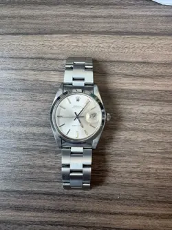 ROLEX  OYSTERDATE 6694 SILVER OYSTER BRACELET WITH SILVER BEZEL 34MM