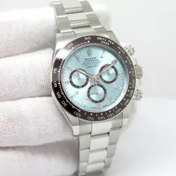 ROLEX 126506 COSMOGRAPH DAYTONA PLATINUM WITH ICE BLUE DIAMOND BAGUETTE DIAL