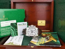 ROLEX 18KT WHITE GOLD DAYTONA WHITE ARABIC DIAL W/ BOX & PAPERS 16519 SANT BLANC