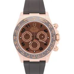 MINT ROLEX DAYTONA 18K ROSE GOLD CHOCOLATE ARABIC BROWN CERAMIC 116515 LN BOX